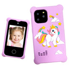 Kids touchscreen camera phone Purple Unicorn front and back
