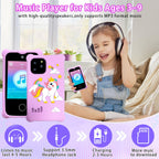 Kids touchscreen camera phone Purple Unicorn product view 6