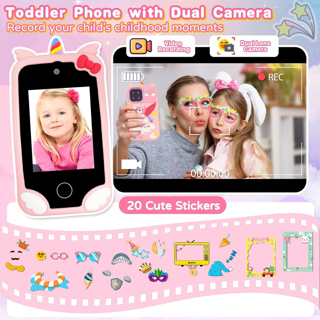 Kids touchscreen camera phone Winged Unicorn product view 4