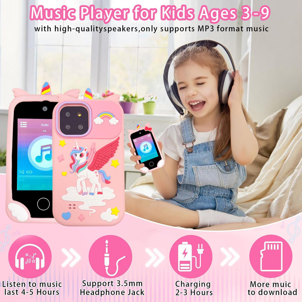 Kids touchscreen camera phone Winged Unicorn product view 6