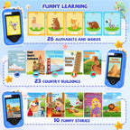 Blue kids smart phone camera toy games and functions image