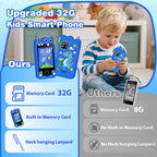 Bright blue kids camera phone toy screen and camera image