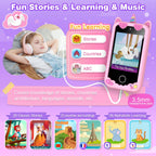 Light pink kids smart phone camera toy unicorn design image