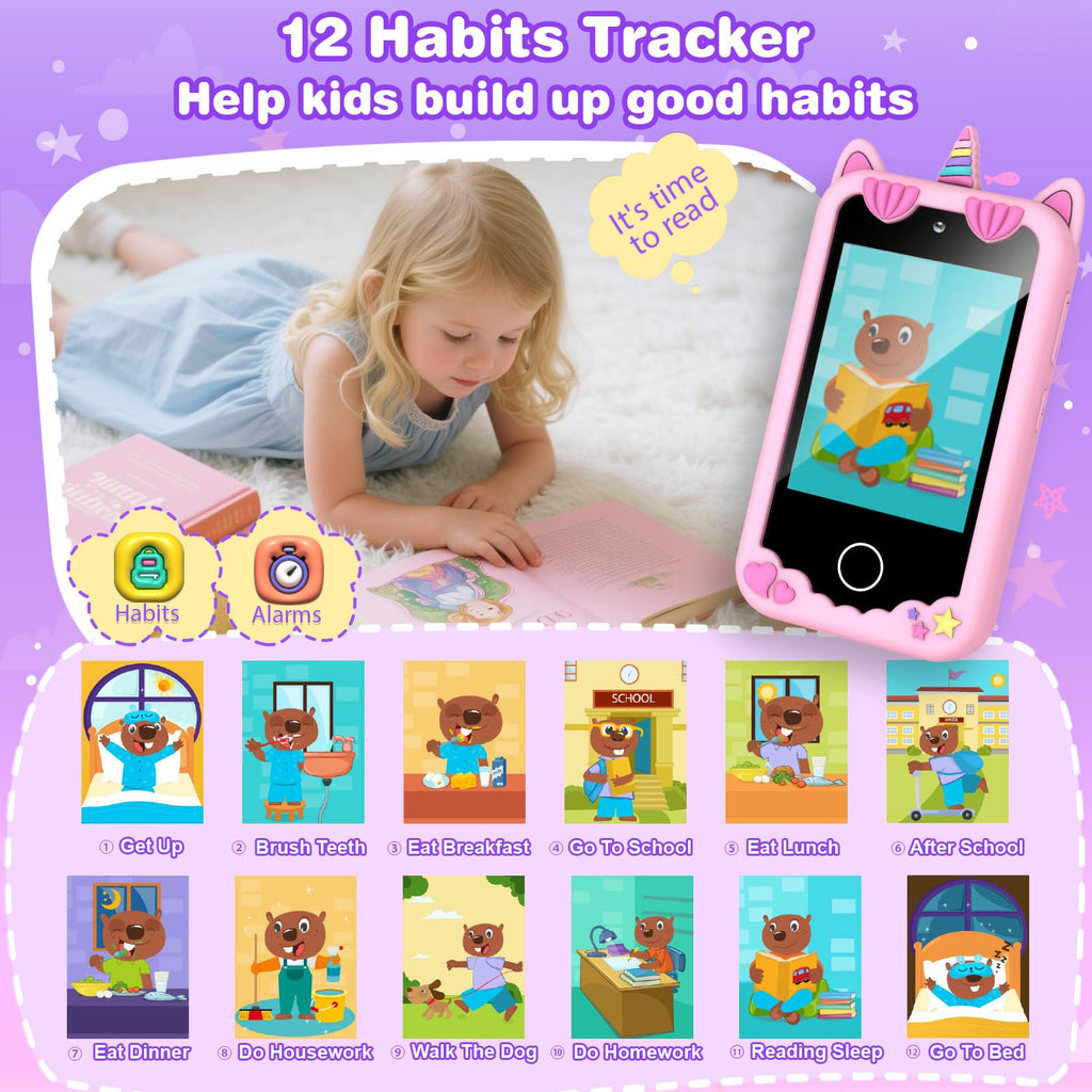 Light pink kids smart phone camera toy accessories image