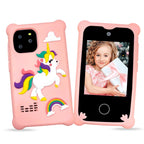 S5 kids touchscreen digital camera phone chubby pink unicorn front and back
