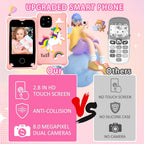 S5 kids touchscreen digital camera phone chubby pink unicorn product view 3