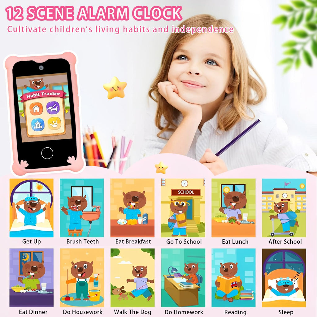 S5 kids touchscreen digital camera phone chubby pink unicorn product view 5