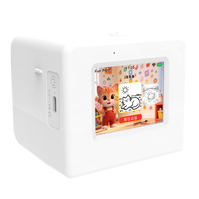 2.4-Inch Smart AI Inkless Printer with Voice Chat