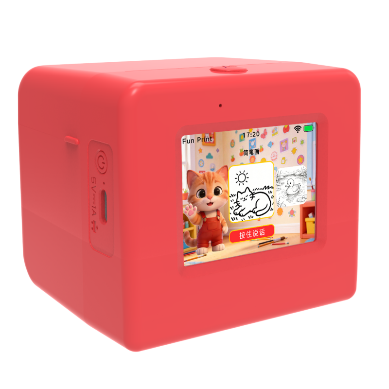 2.4-Inch Smart AI Inkless Printer with Voice Chat